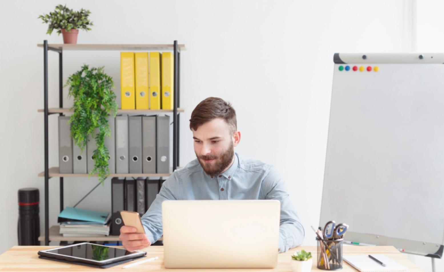 Financial analysis workspace with modern tools